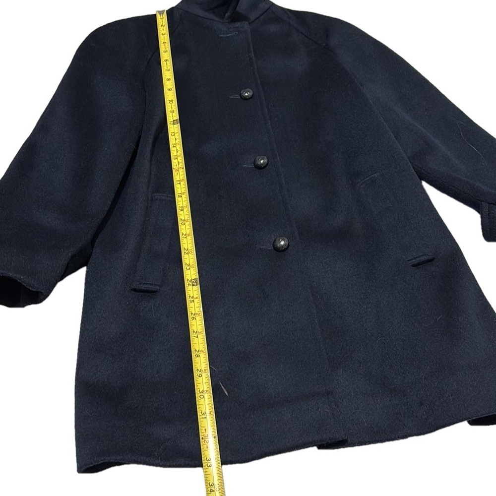 Ferncroft Vintage 100% Wool Coat, Size 8, Navy Blue - Picture 11 of 11